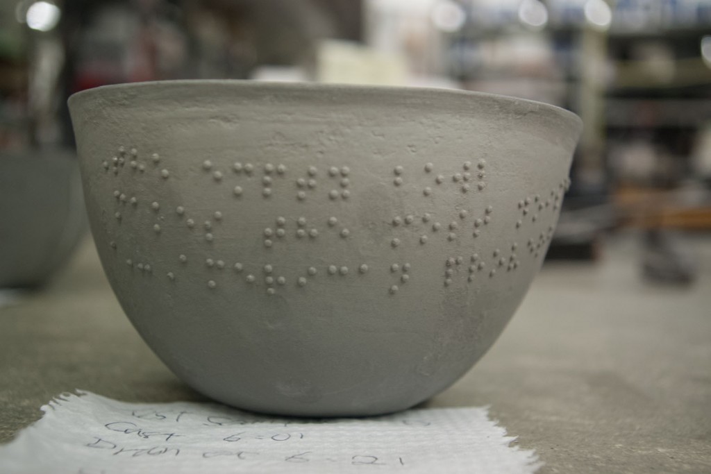 A freshly cast bowl