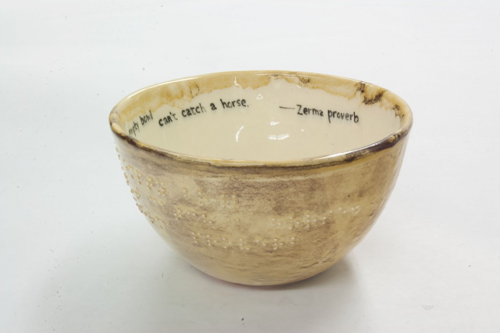 A glazed bowl after firing